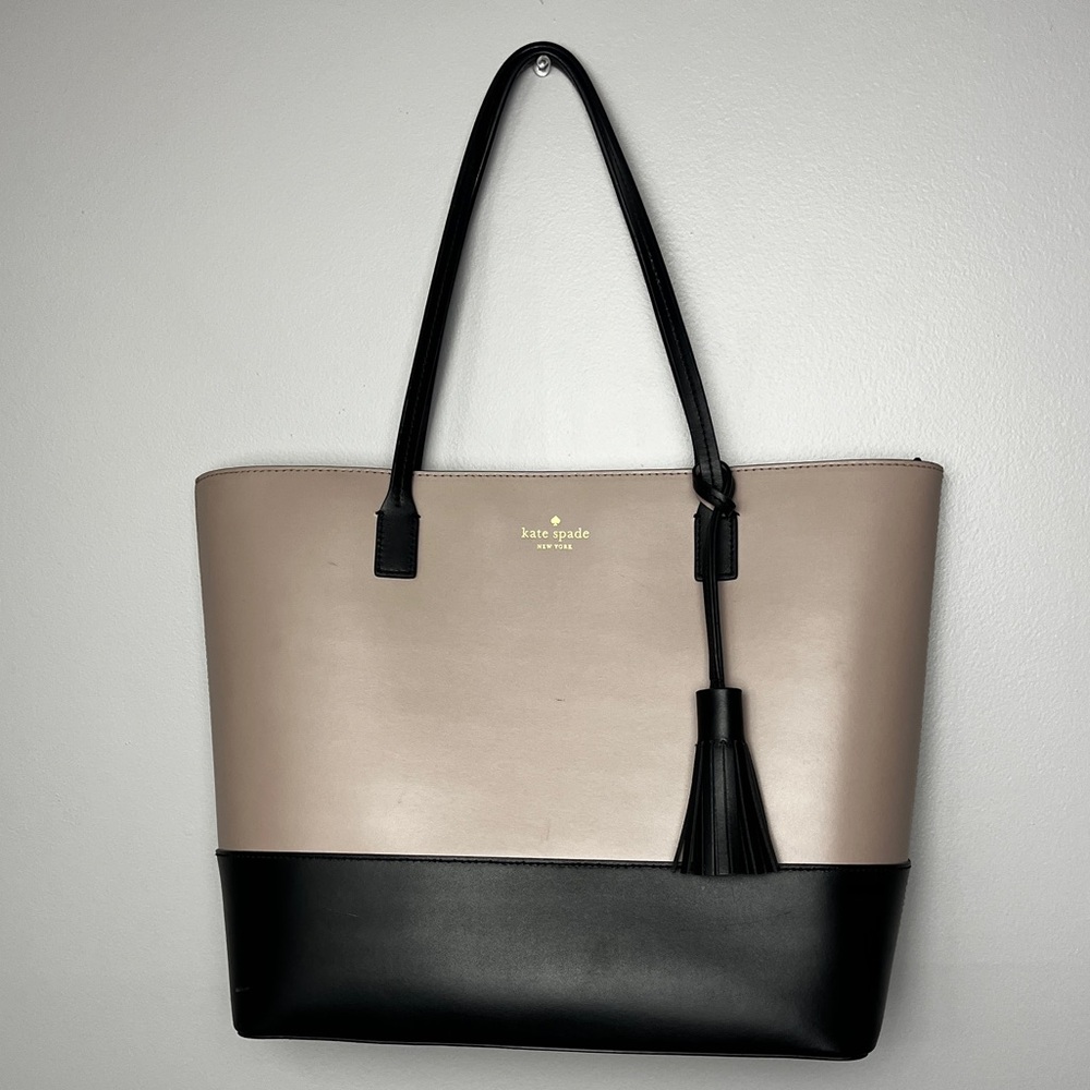 Kate Spade Black and Tan Tote Bag